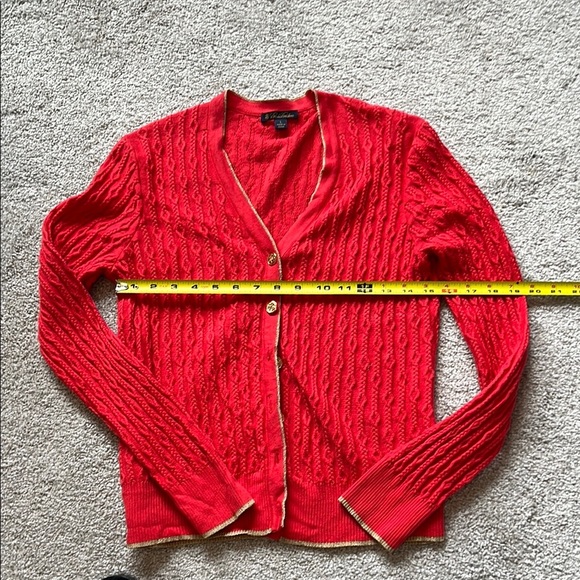 Brooks Brothers Lightweight Cable Knit Cardigan Sweater - Picture 4 of 6